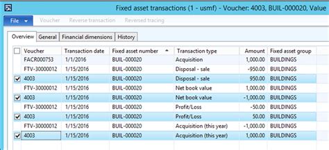 How To Reverse A Fixed Asset Disposal Sale Transaction Microsoft