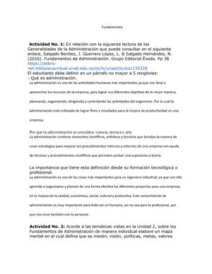 Tarea Fundamentos En Gestion Integral Tarea Apropiar Los