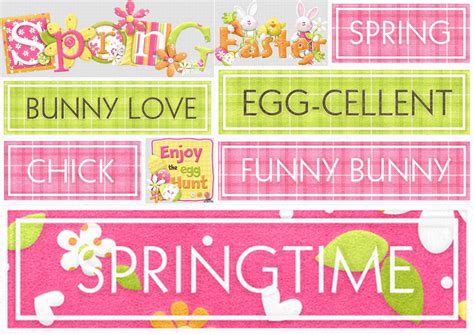 Signs Of The Spring Easter Clip Art Oh My Fiesta In English