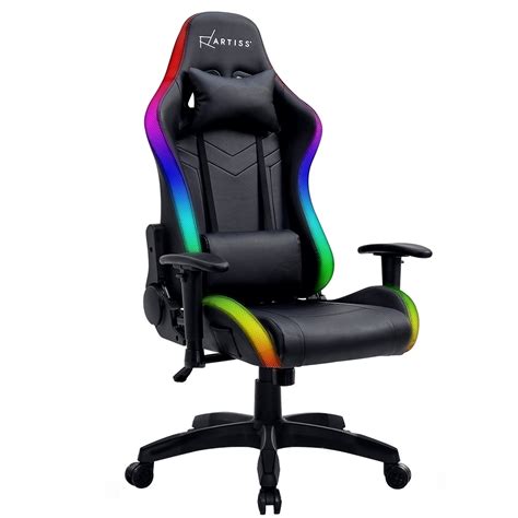 Artiss Gaming Office Chair Racing Exucutive Computer Seat Rgb Led Light