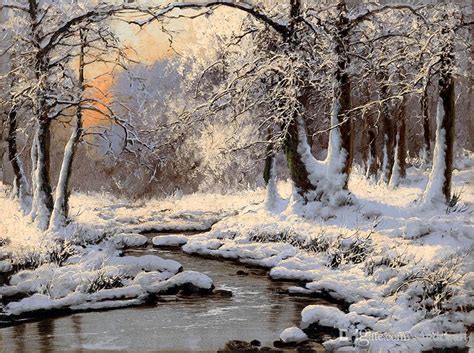 2019 Modern Classical Landscape Oil Painting Snow Scene