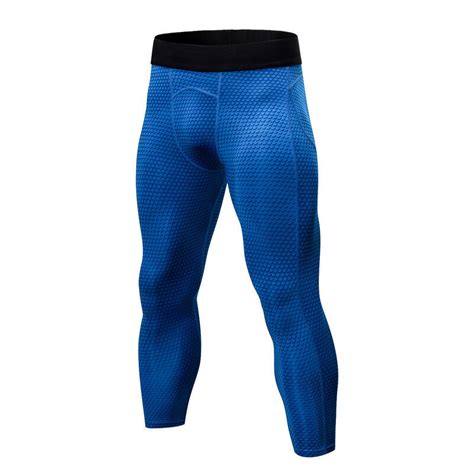 mens compression 3 4 pants top workout running gym base layers quick dry tights ebay