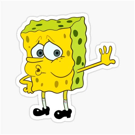 Spongebob Out Of Breath Meme Sticker For Sale By Mariamcchicken Redbubble