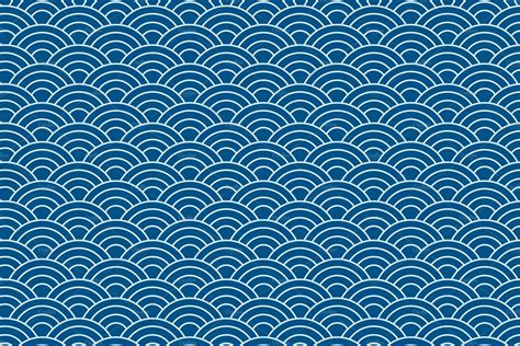 Vector Of Japanese Wave Pattern Custom Designed Graphic Patterns