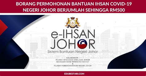 Ini bermakna, pada tahun 2021, orang tua atau warga emas yang layak dan berdaftar dengan jabatan kebajikan masyarakat (jkm) akan menerima bantuan bulanan sebanyak rm500 seorang. Borang Permohonan Bantuan Ihsan COVID-19 Negeri Johor ...