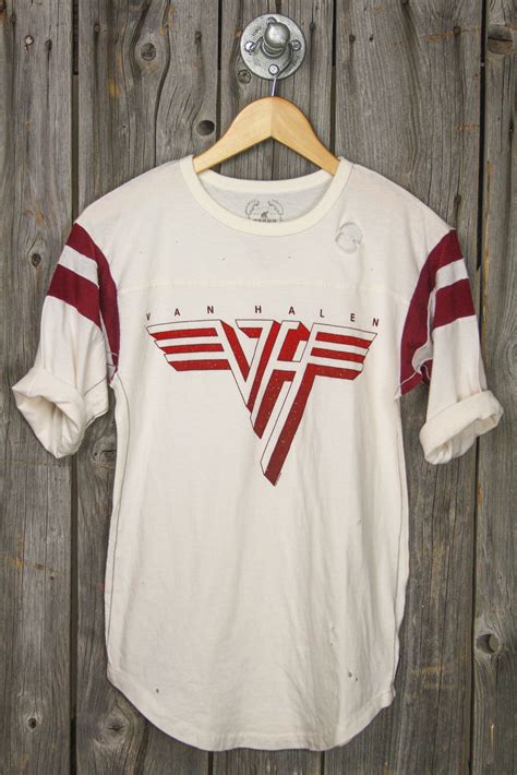 Trunk Ltd Distressed Van Halen Football Tee Football Tees Music Tees