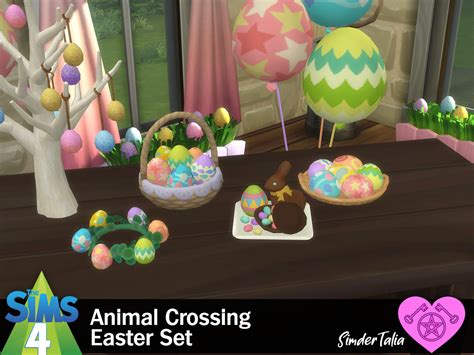 Talias Witchy Sims 4 Cc — 🐰 Animal Crossing Easter Set 🐰 17 Items