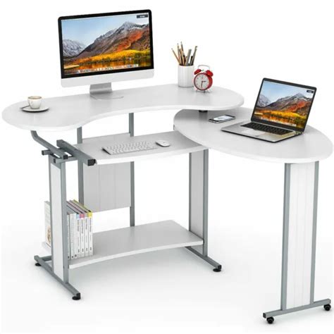 Tribesigns Reversible L Shaped Computer Desk Modern Rotating Office