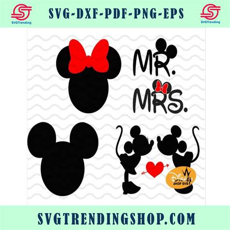 For Cricut Minnie Svg Dxf Svg Mickey Mouse Svg For Silhouette Png