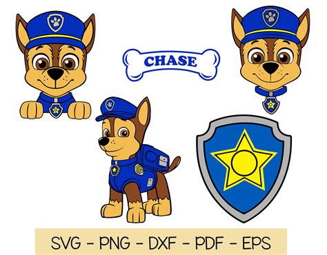 Paw Patrol Chase SVG Bundle Paw Patrol Chase Clipart - Etsy Finland
