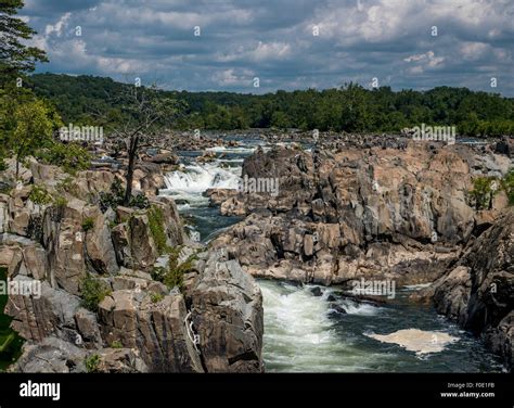 The Potomac River At The Rapids Of Great Falls National Park Great