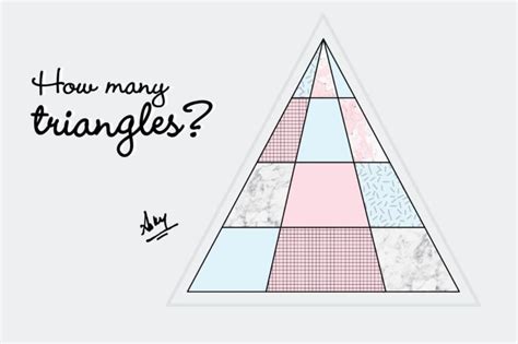 Triangle Puzzle How Many Triangles Can You Find In This Image