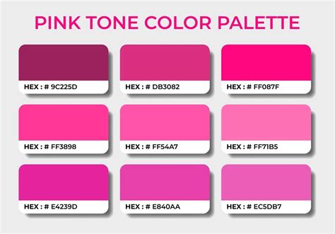 Pink Tone Color Palettes Swatch Sets 3316785 Vector Art At Vecteezy