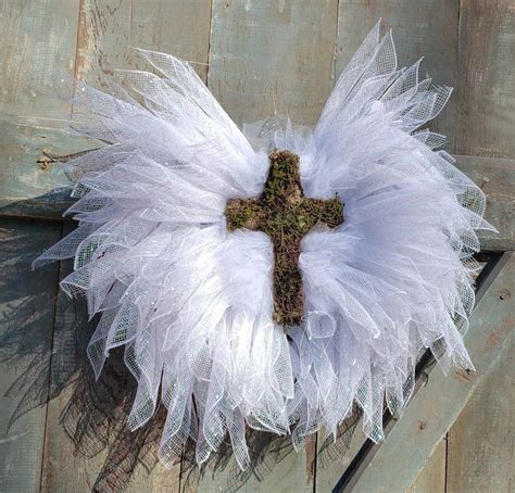 Angel Wings Wreath In Memory Of T Angel Wings Door Hanger