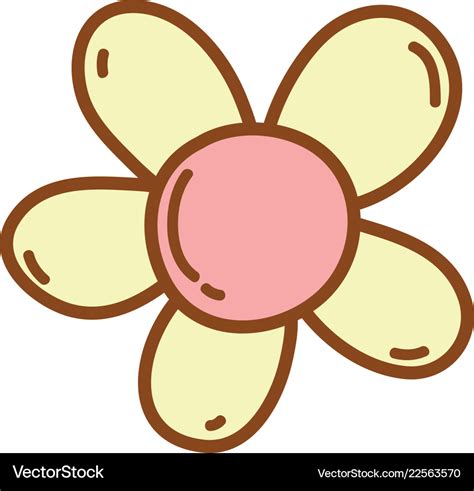 Cute Flower Cartoon Royalty Free Vector Image Vectorstock