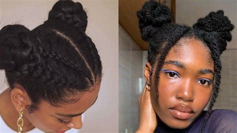 bun hairstyles perfect for any natural hair type youtube natural bun hairstyles natural hair