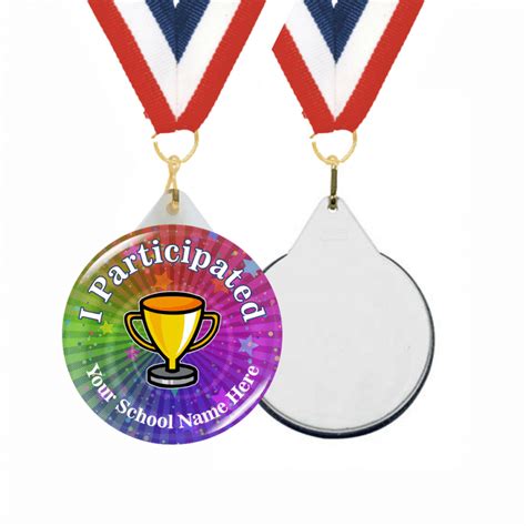 I Participated Custom Sports Day Medals And Ribbons