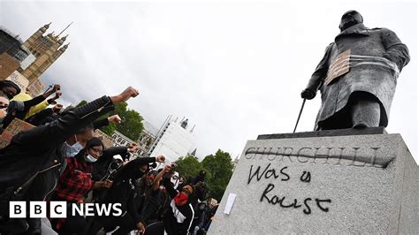 Black Lives Matter Protest Why Was Churchills Statue Defaced Bbc News