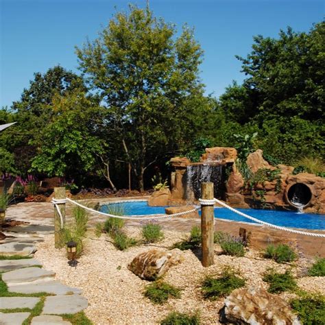 Custom Grotto Waterfall And Cave W Enclosed Slide Dream Pools
