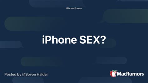 iphone sex macrumors forums