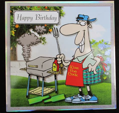 Barbecue Birthday Card Humorous Birthday Card Male Card Etsy
