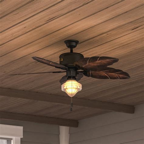 When it comes to price ceiling fans can be separated. Hampton Bay 58020 Nassau 52 in. LED Indoor/Outdoor Gilded ...