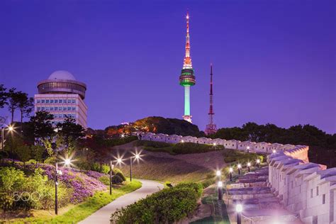Namsan Park And N Seoul Tower Namsan Park And N Seoul Tower At Night