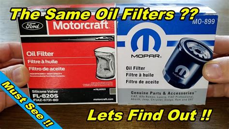 Motorcraft Oil Filter Cut Open FL820s Vs Mopar Oil Filter Cut Open MO