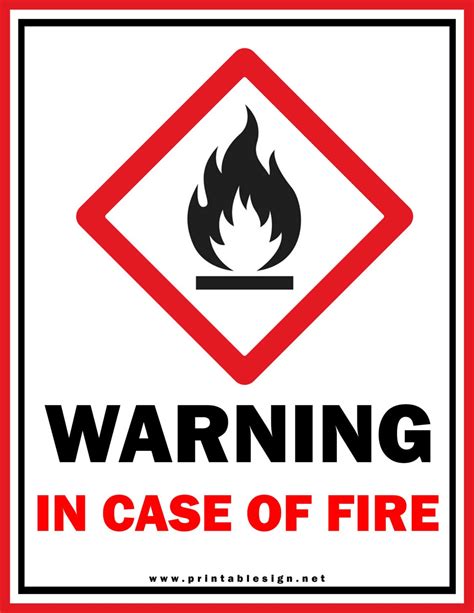 Mandatory Fire Safety Signs Free Download