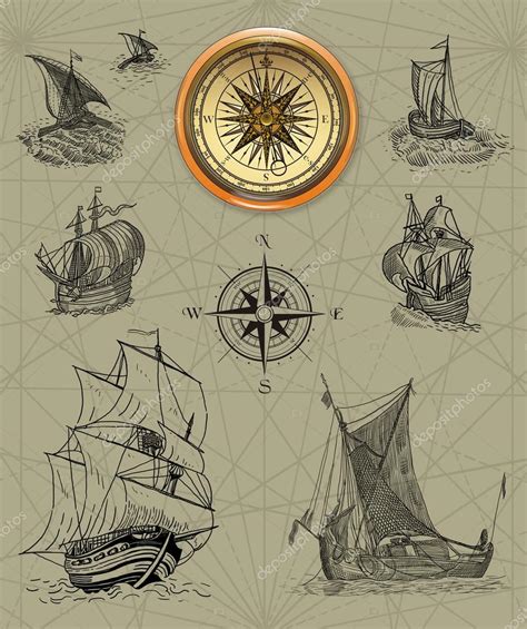 Old Pirate Map Icons — Stock Photo © Pavila1 13257868
