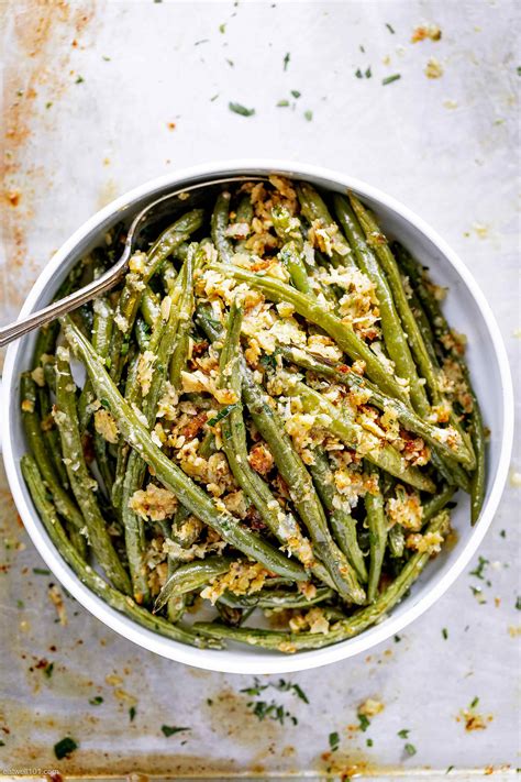 Garlic Parmesan Roasted Green Beans Recipe How To Roast Green Beans