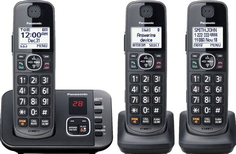 panasonic kx tgd830m dect expandable cordless phone system with digital answering system matte