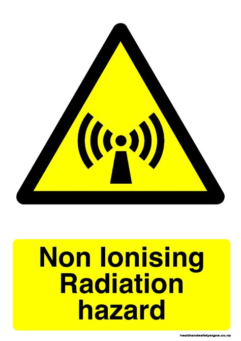Non Ionising Radiation Hazard Warning Sign Health And Safety Signs