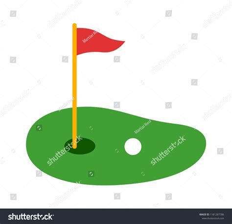 Golf Course Green Flag Flagstick Golf Stock Vector Royalty Free