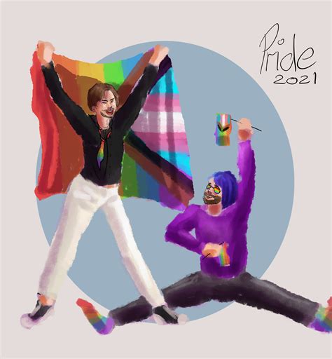 Drew Some Messy Fanart Of The Click And Ot Celebrating Pride Month Together Ronetopicatatime
