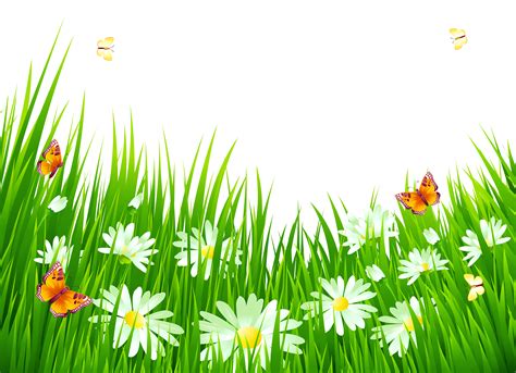 Grass And Flowers Clipart Clip Art Library