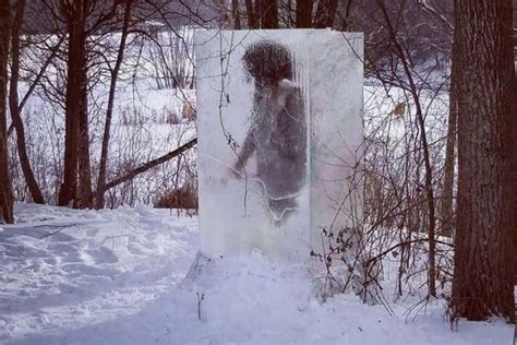 Caveman Trapped In Block Of Ice Stuns Park Visitors