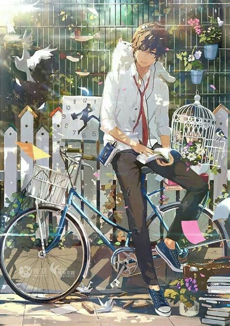 Bicycle Ride ☀️ Anime Boys Ästhetischer Anime Cool Anime Guys