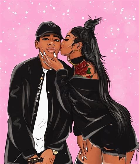 Black Couple Drawing Images