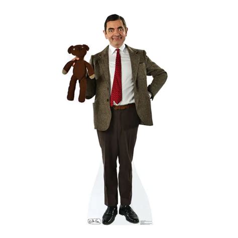 Mr Bean With Teddy Rowan Atkinson Bbc Cardboard Cutout Standup Standee
