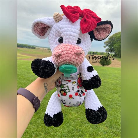 Baby Cow Crochet Pdf Pattern Only Digital File Etsy Canada