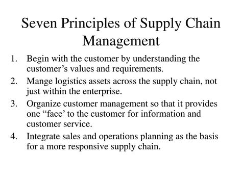 7 Principles Of Supply Chain Management Ppt Zohal