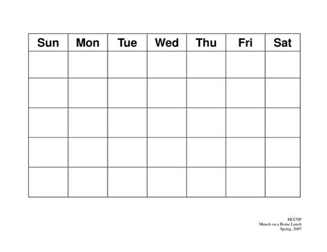 Blank 1 Week Calendar Template 1 Important Facts That You Should Know