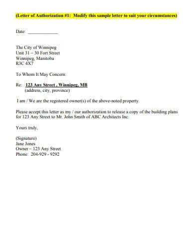 This letter constitutes the written confirmation you requested with regard to our agreement over the telephone. 15+ Property Authorization Letter Templates in PDF | DOC ...