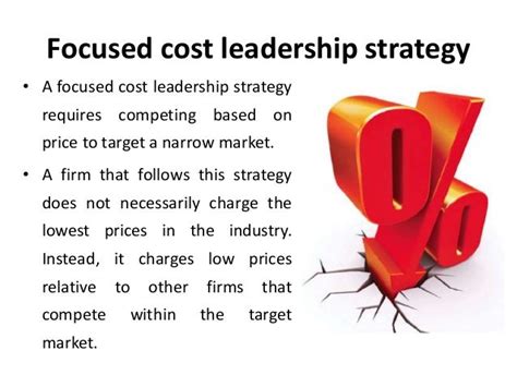 Focused Cost Leadership Strategy Strategic Management Manu Melwi