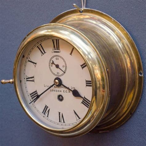 Antique Brass Ships Bulkhead Clock Wall Clocks Hemswell Antique Centres
