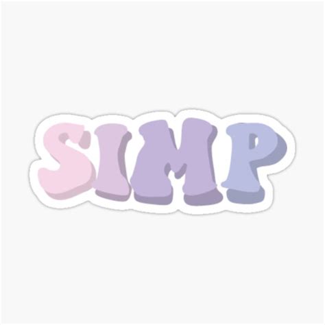 Simp Sticker For Sale By Eckaa Redbubble