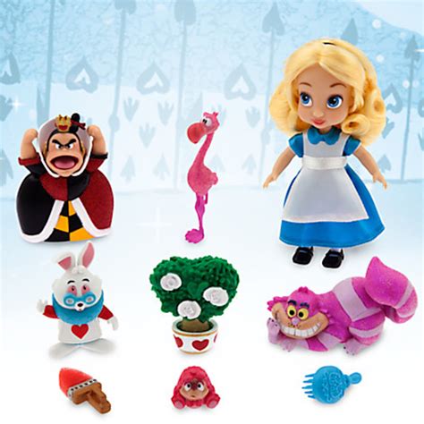 Disney Alice In Wonderland Mini Doll Play Set 5 Animators Collection New Case Ebay