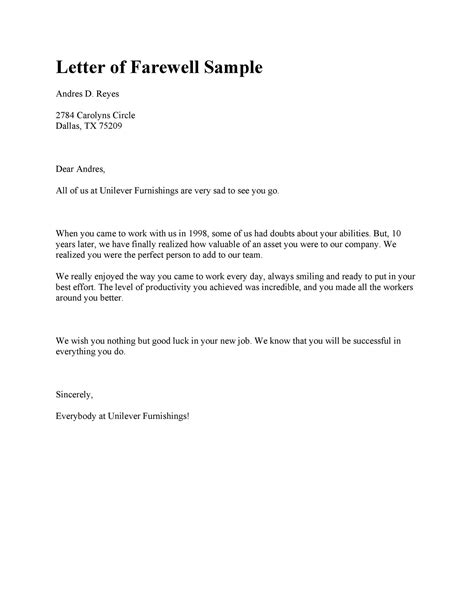 40 Farewell Email Templates To Coworkers Template Lab