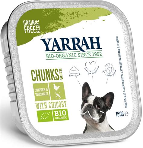 Kawałki kurczaka z warzywami bezglutenowe BIO 150g Yarrah (dla psa)